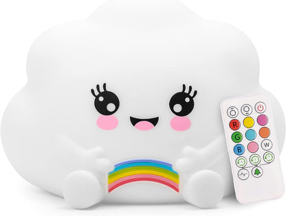LumiPetsΓö¼┬½ Kawaii Cloud with Remote - Children's Nursery Touch Night Light