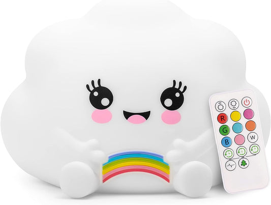 LumiPetsΓö¼┬½ Kawaii Cloud with Remote - Children's Nursery Touch Night Light