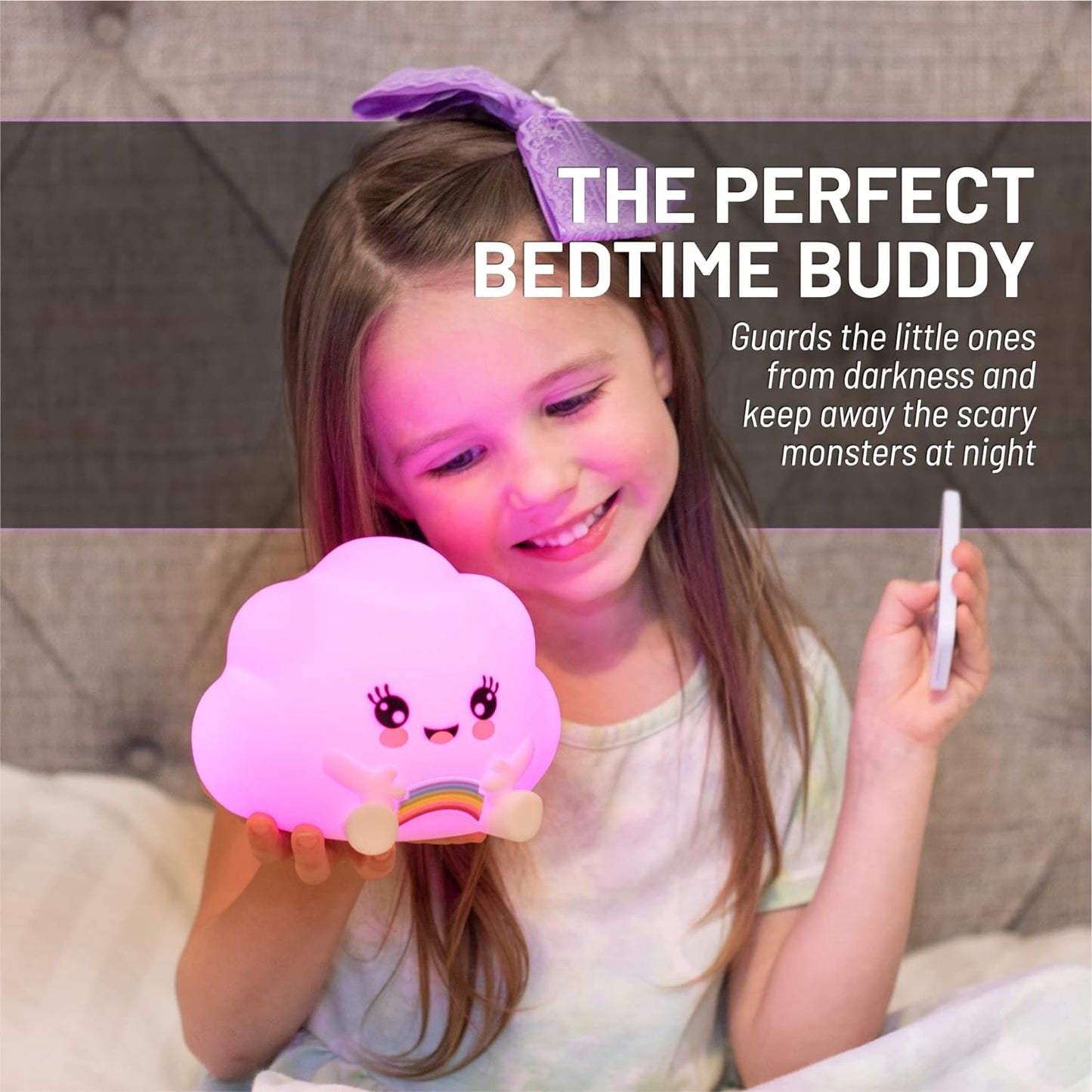 LumiPetsΓö¼┬½ Kawaii Cloud with Remote - Children's Nursery Touch Night Light
