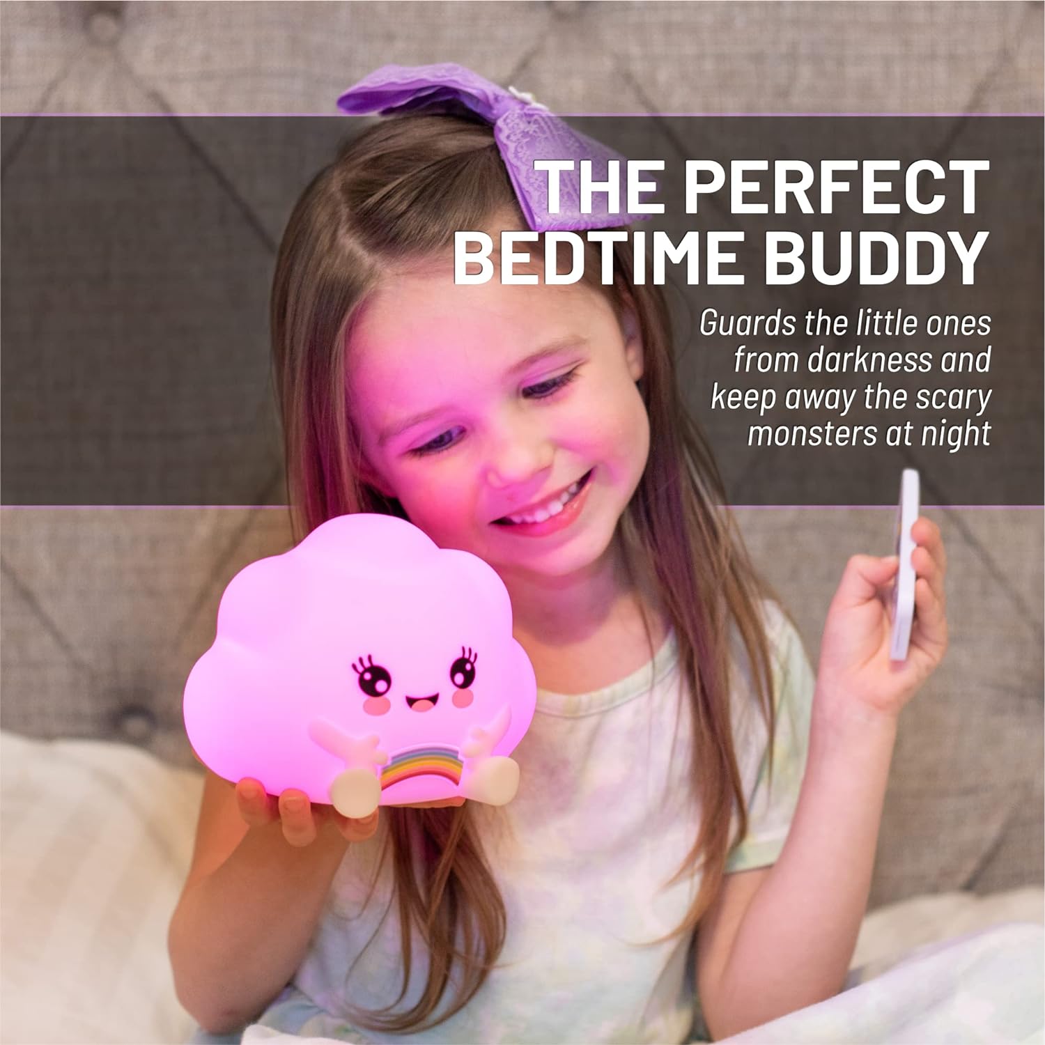 LumiPetsΓö¼┬½ Kawaii Cloud with Remote - Children's Nursery Touch Night Light