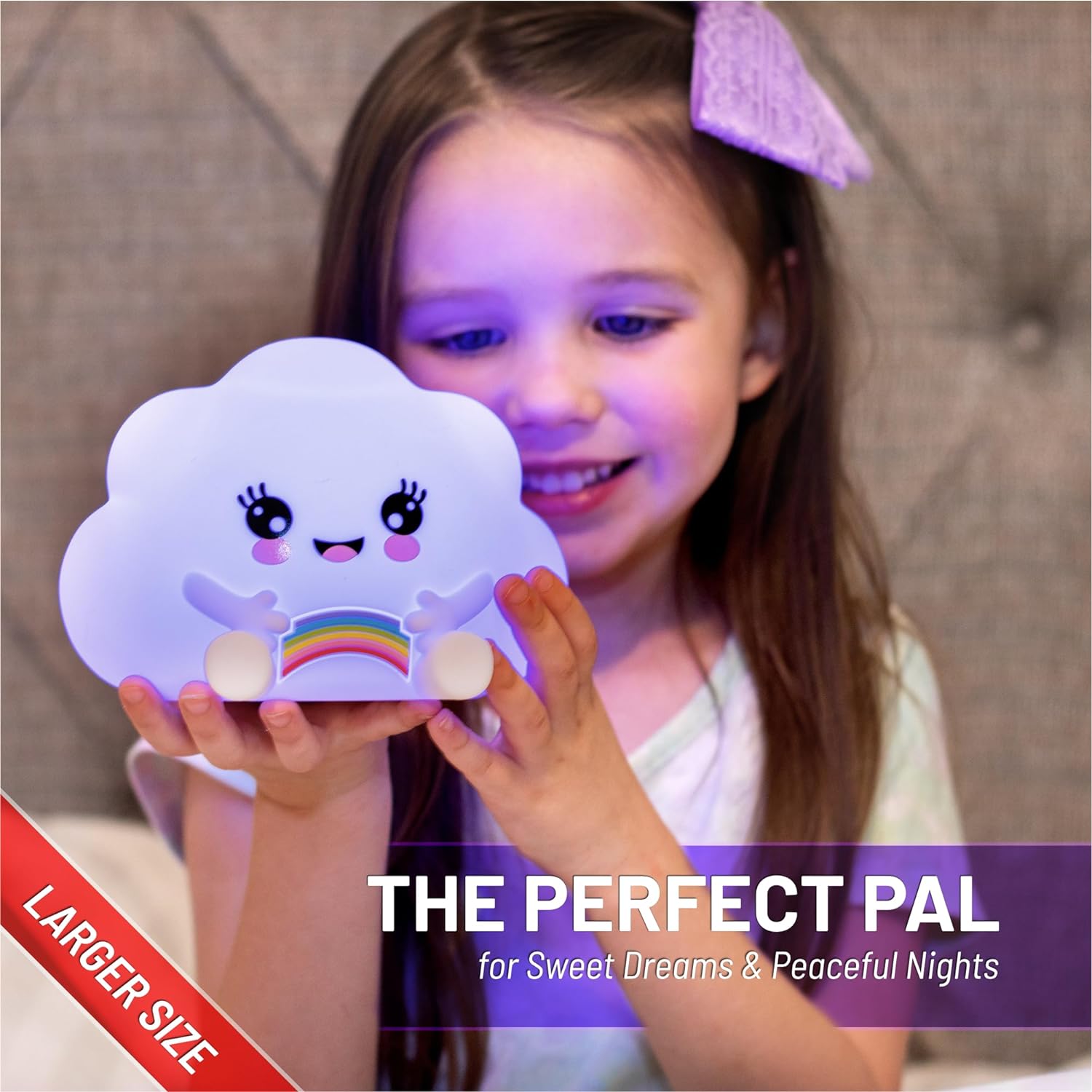 LumiPetsΓö¼┬½ Kawaii Cloud with Remote - Children's Nursery Touch Night Light