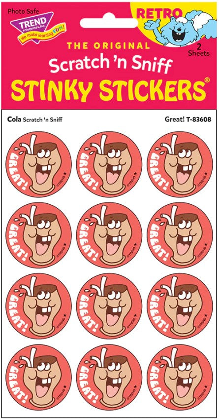 Great! Cola Scratch 'n Sniff Stinky StickersΓö¼┬½
